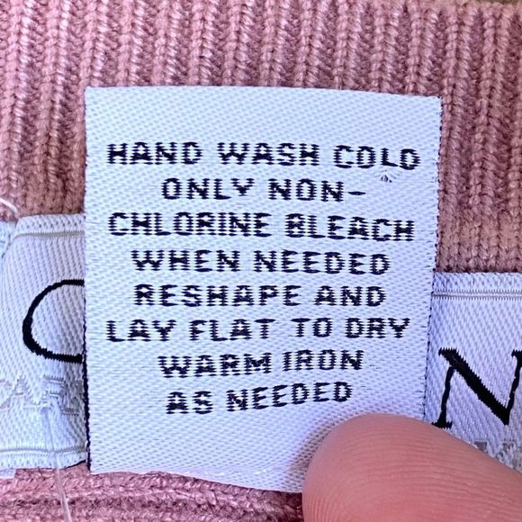 Carmen Marc Valvo Ribbed Dolman Sleeve Dusty Rose Pink Sweater Size L - Picture 9 of 10